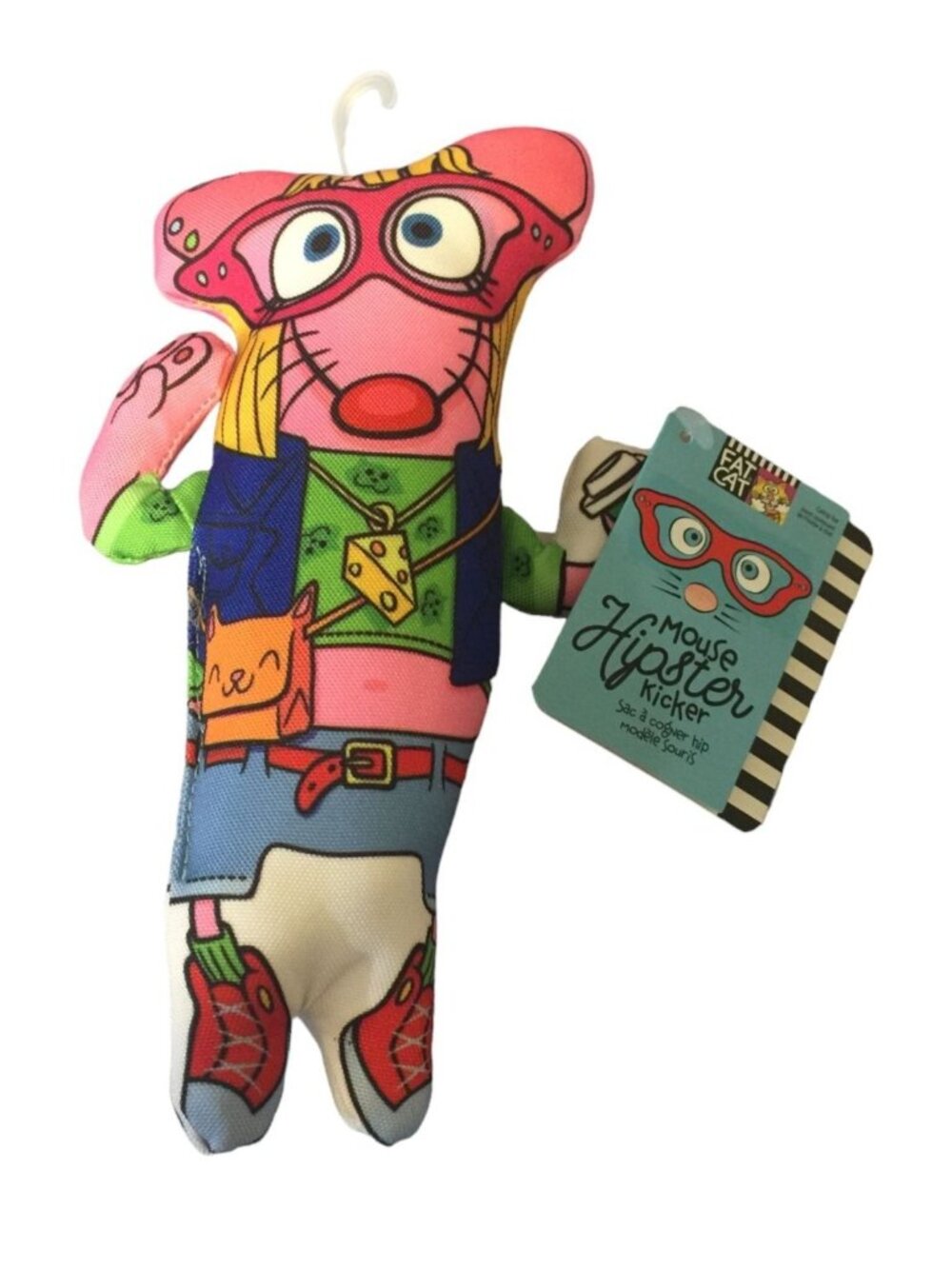 FAT CAT Catnip Hipster Kicker Mouse Organic Catnip Inside